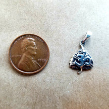 Load image into Gallery viewer, Om bohdi leaf sterling silver pendant