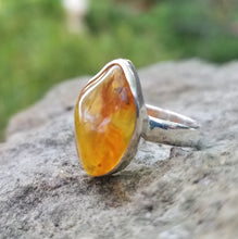 Load image into Gallery viewer, Amber ring (size 8.5)