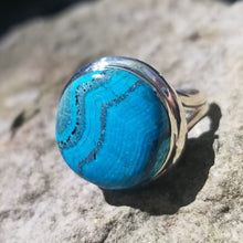 Load image into Gallery viewer, Malachite and chrysocolla ring (size 8)