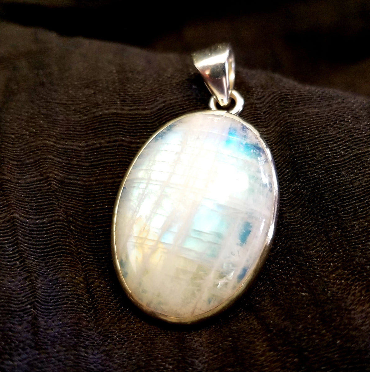 Large rainbow moonstone on sale pendant