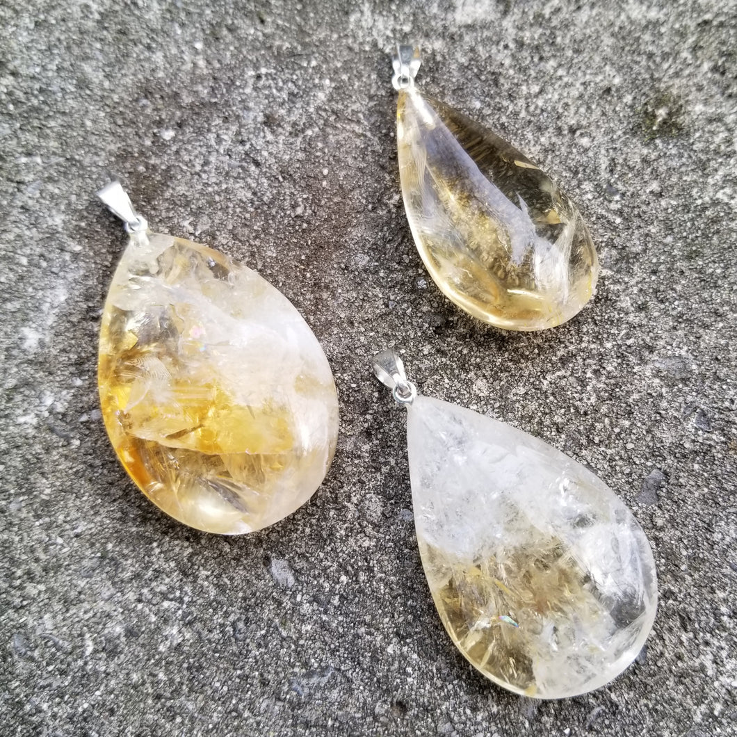 Crystal teardrop pendants