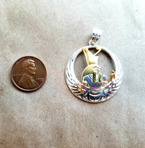 Horus sterling silver pendant