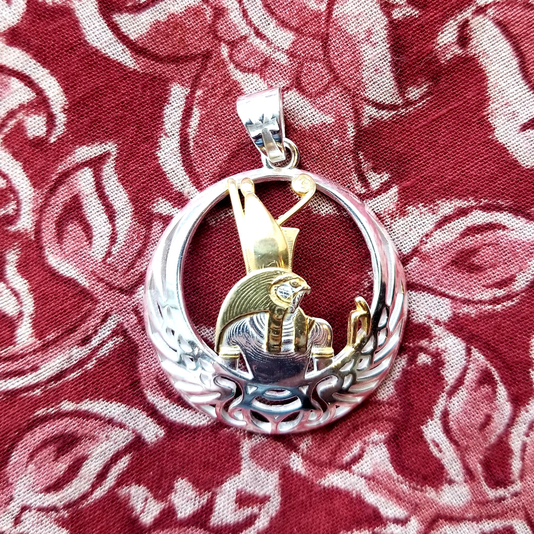 Horus sterling silver pendant