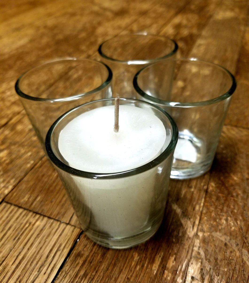 Glass votive holders (clear)