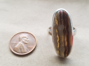 Crazy lace agate ring (size 9)