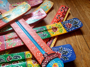 Colorful hand-painted incense burners