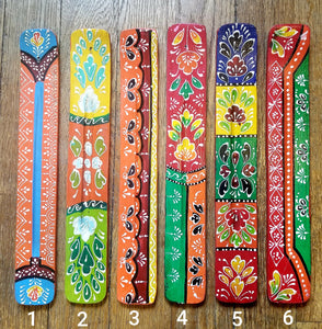 Colorful hand-painted incense burners
