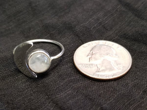 Rainbow moonstone ring (size 9/adjustable)
