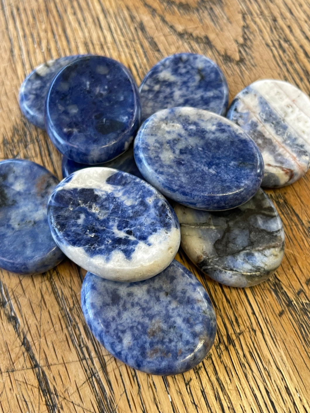 Sodalite worry stones