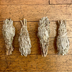 Small sage and herb bundles