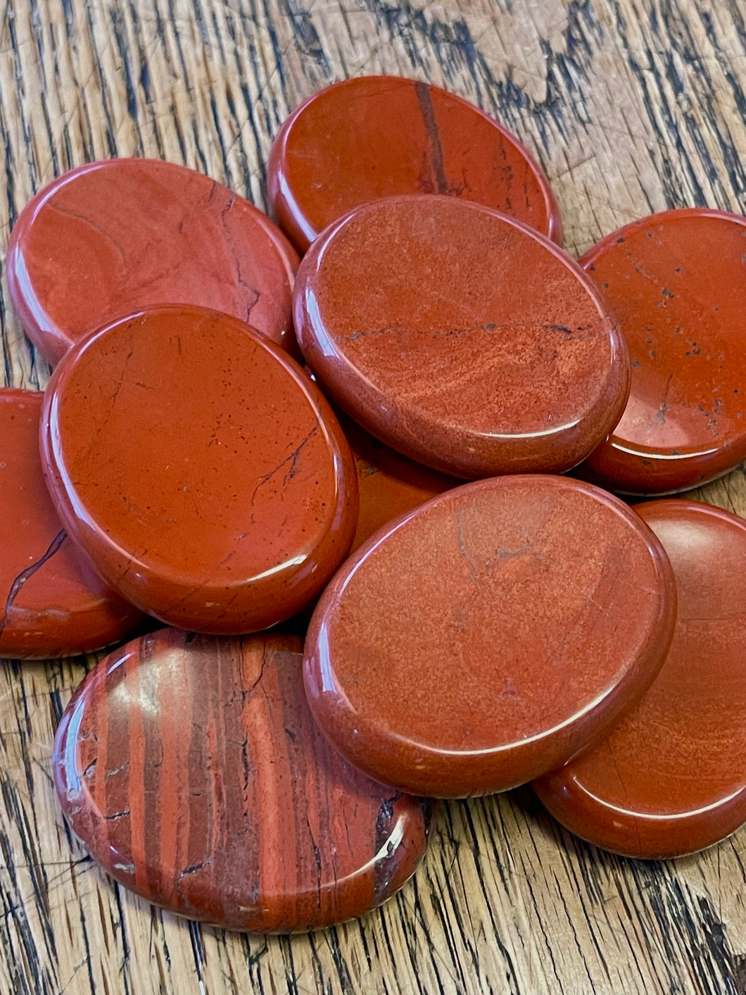 Red jasper worry stones
